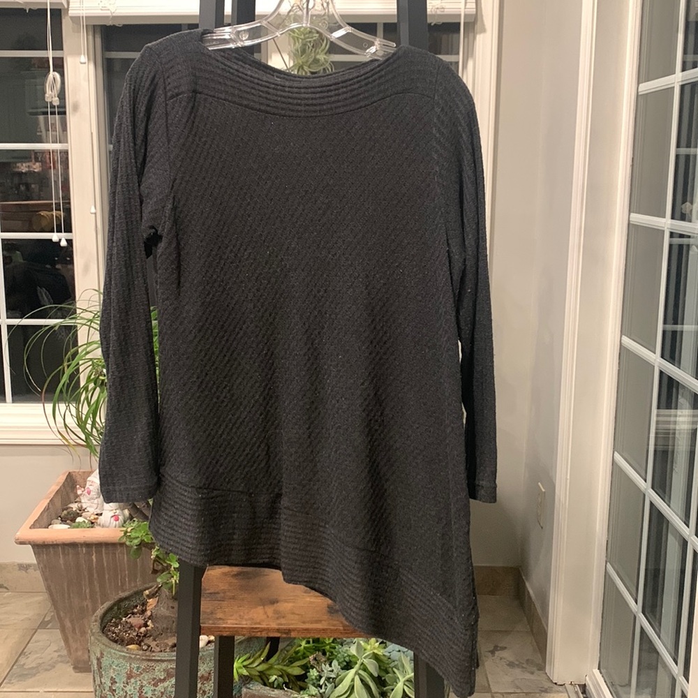 Splendid asymmetrical charcoal shirt. Size 8. Excellent condition